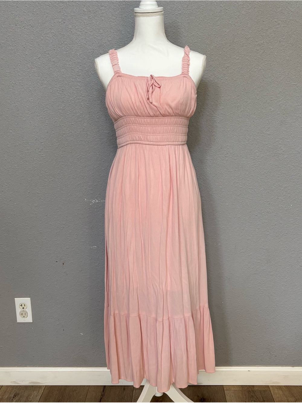 Celebrity Pink Dusty Rose Smocked Maxi Dress